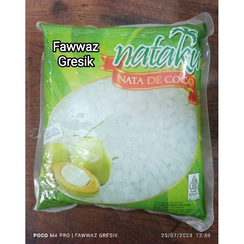 

Nataku Nata De Coco Kara 1Kg / Nataku Potongan Dadu Kecil Kara 1 Kg Sari kelapa Mini 5mm Topping Minuman Boba