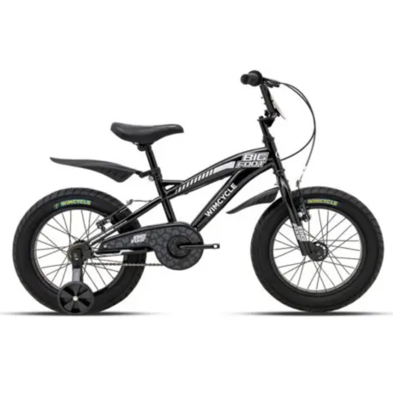 SEPEDA BMX ANAK WIMCYCLE BIGFOOT SOLID SERIES 16 INCH BLACK BAN JUMBO 3.0