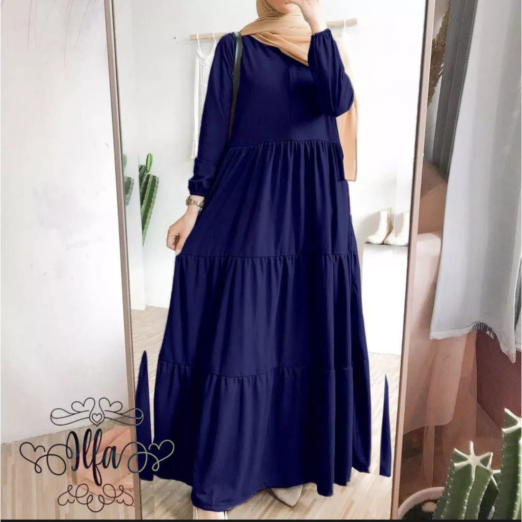Discount PROMO CUCI GUDANG GAMIS MURAH TAPI MEWAH TERBARU/ BAJU MUSLIM REMPEL SUSUN TERLARIS/ GAMIS
