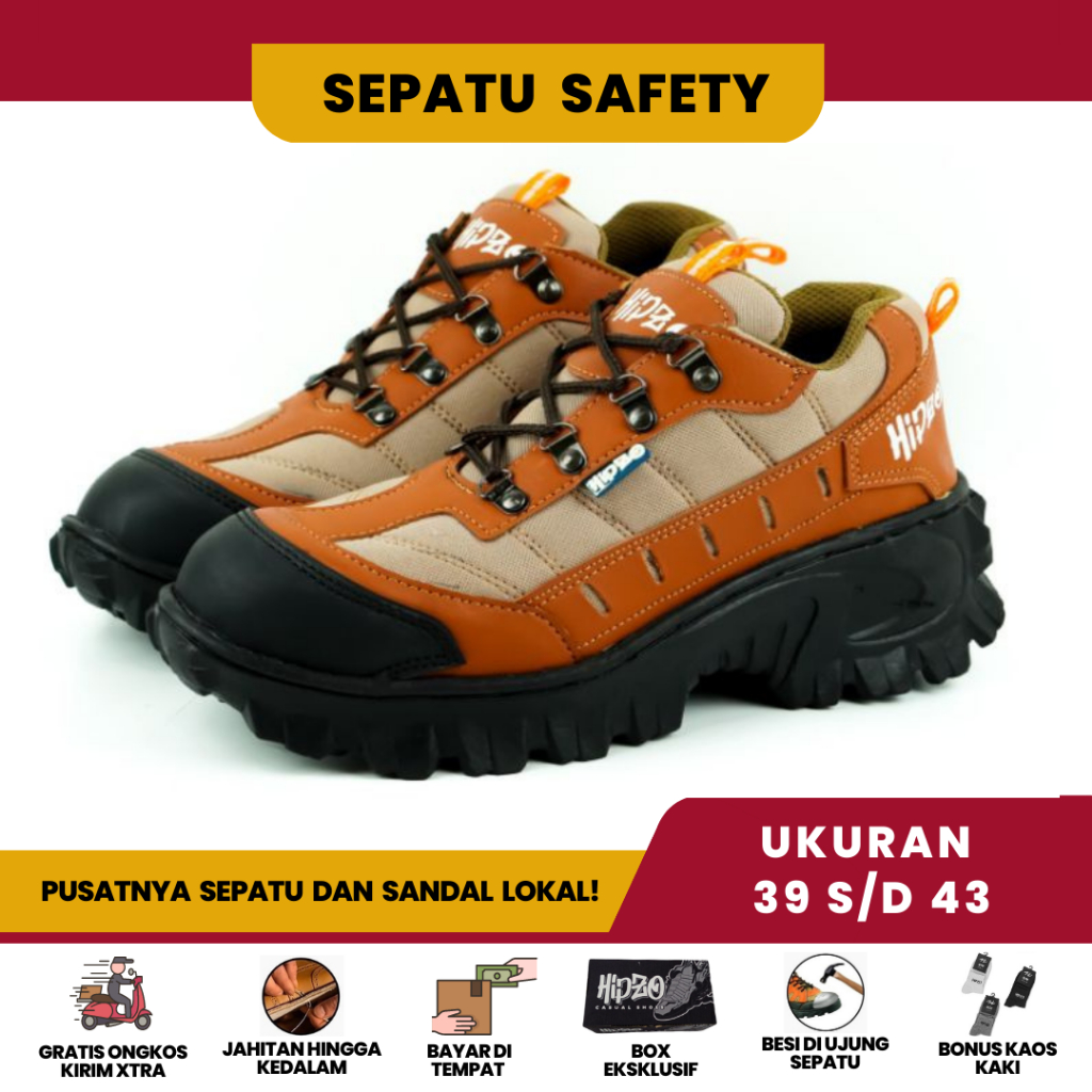 Palapa Sepatu Spatu Septu Safety Shoes Hipzo M52 M 52 Sefty Safty Sefti Septi Pria Wanita Cewek Spor