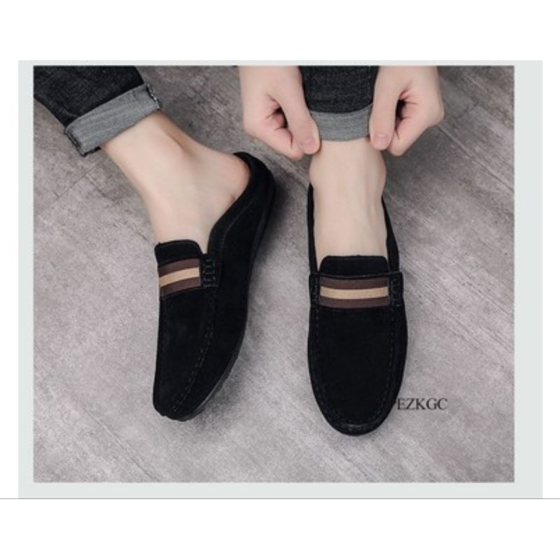 Sepatu pria slip on pria sepatu sandal pria moderen keren terbaru kekinian