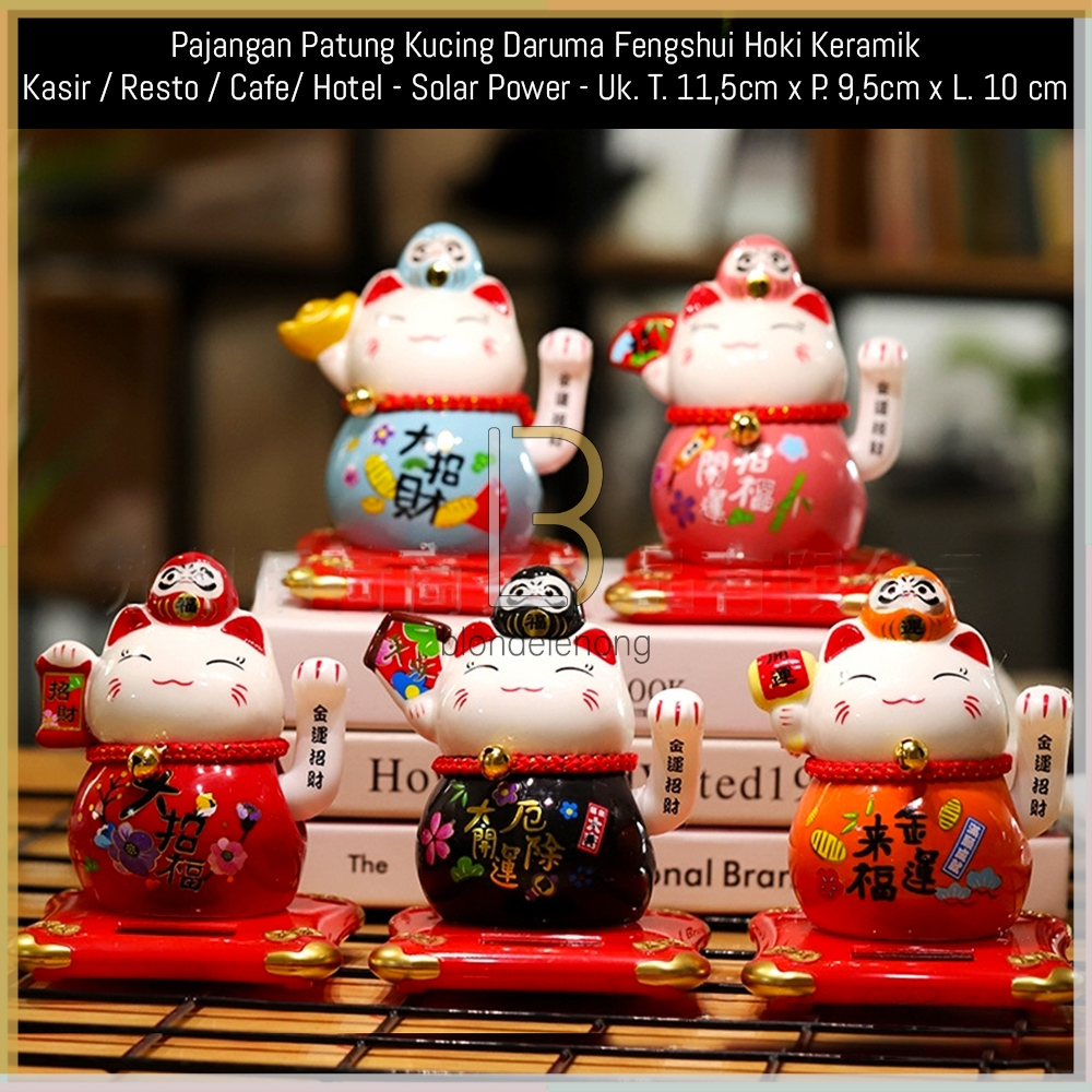 Pajangan Hiasan Patung Boneka Kucing Hoki Maneki Neko Maneko Neki Lucky Fortune Cat Rejeki Rezeki Ke