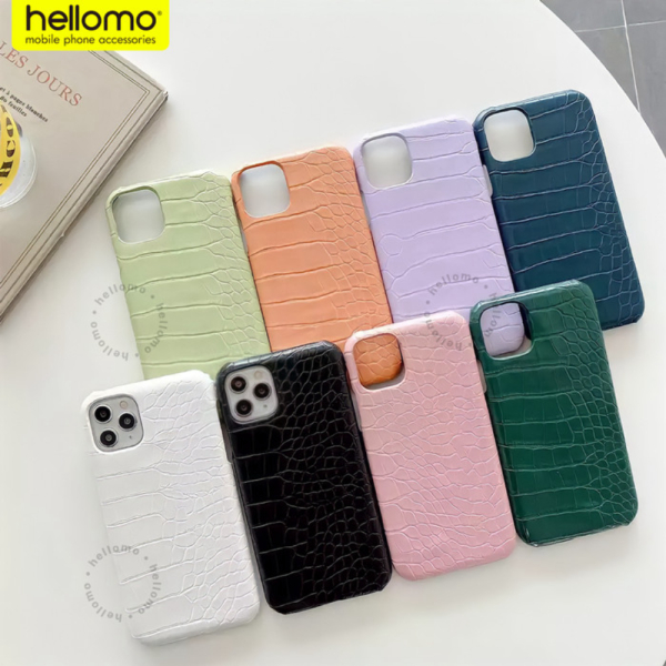 Promo Case iPhone Leather Casing Kulit Buaya Hardcase Apple iPhone Hard Case - 7 / 8 / SE2020 Hitam 