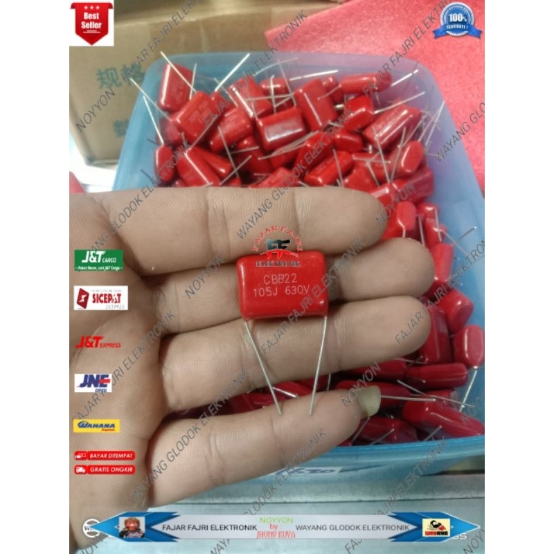 capacitor mylar 105 630v kapasitor milar 105 630 volt