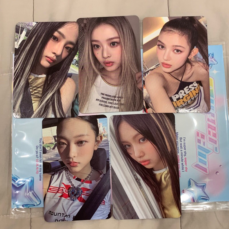 newjeans get up super shy broadcast photocard set