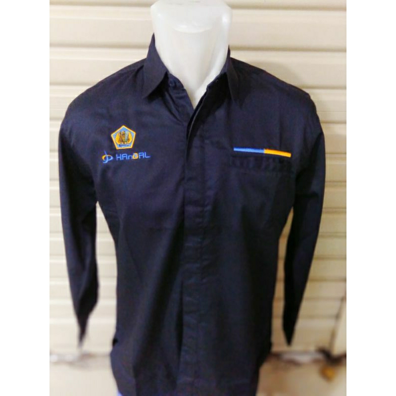 Kemeja / Seragam KEMENKEU HANDAL Biru Nevy Panjang UK XXL