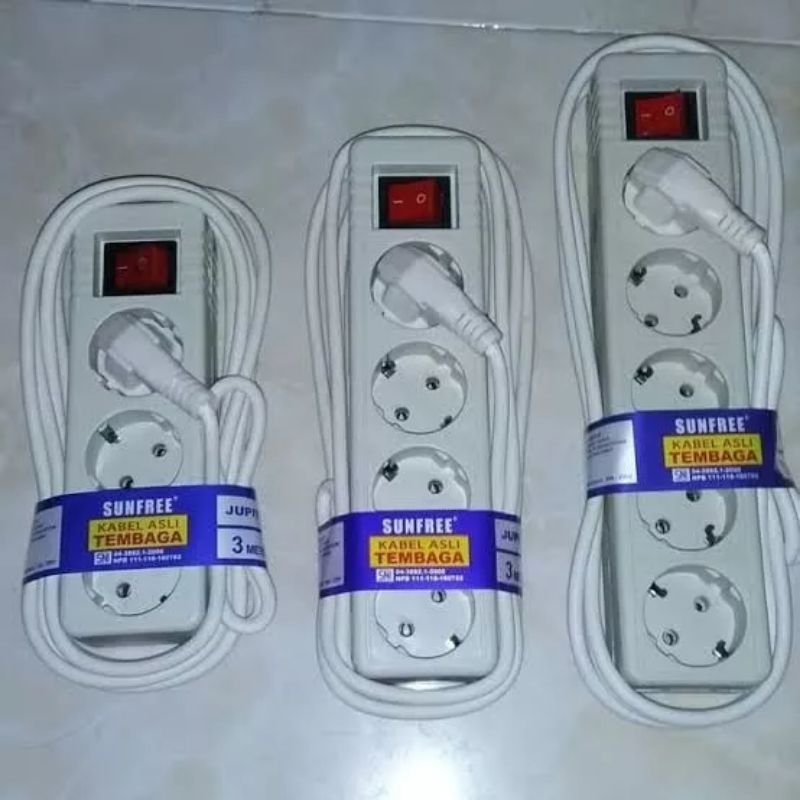 Kabel terminal stop kontak panjang 10 Meter siap pakai