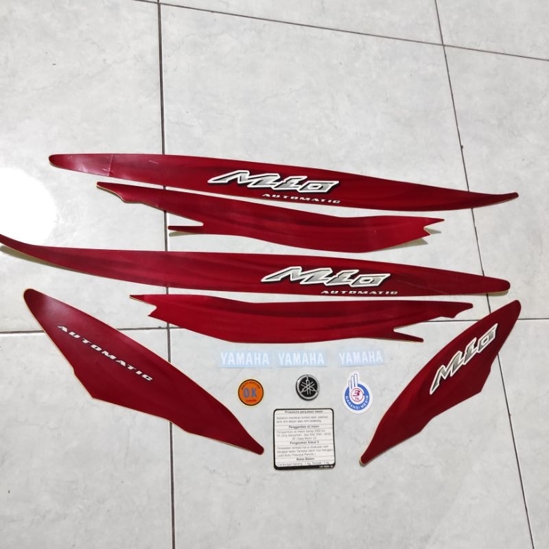 stiker stripping striping decal graphic Yamaha Mio velg ruji jari 5TL 2006 2007 2008 merah ori origi