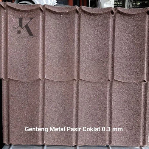 Genteng Metal Pasir Coklat / Atap Genteng Pasir / Genteng 8 Daun