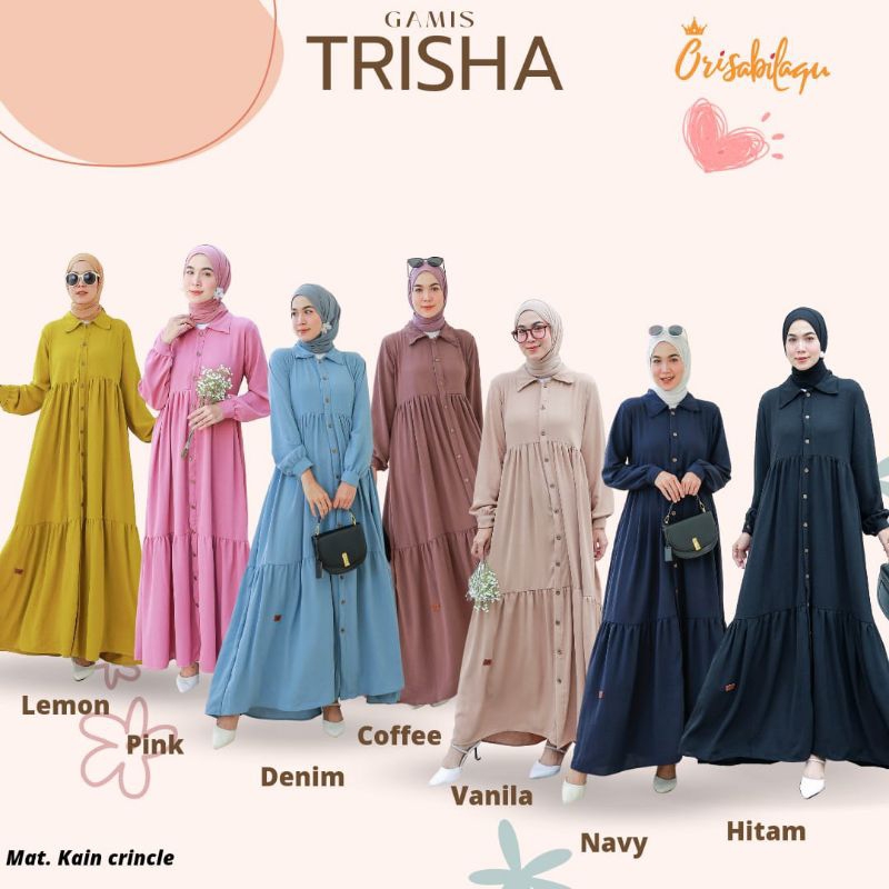 Gamis Outer Hitam Polos Dewasa Remaja Orisabilaqu