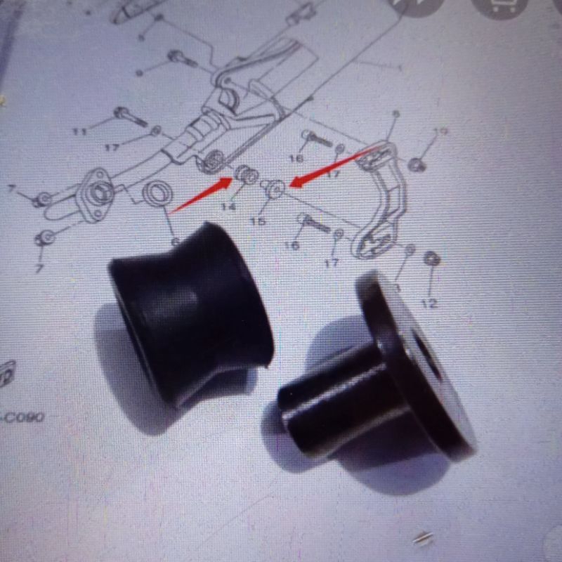 Karet & bosh Braket Knalpot Yamaha mio Lama Sporty Smile
