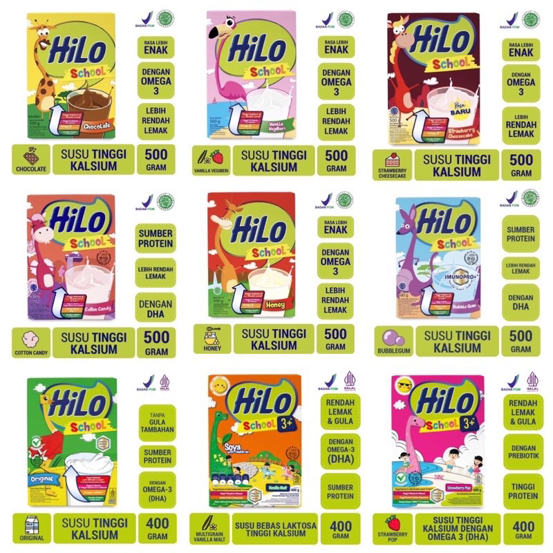 

HILO SCHOOL 500g & 750g| SUSU TINGGI KALSIUM | PROMO HARGA TERMURAH