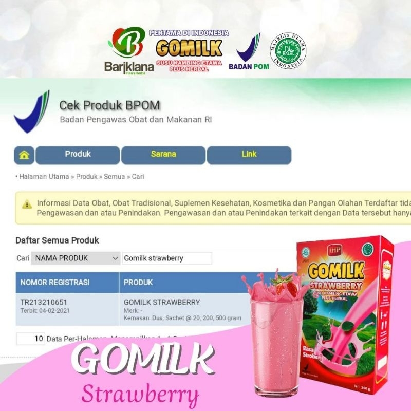 

[BISA COD] [FREE GIFT] Gomilk Susu Kambing Etawa Plus Herbal 200gram