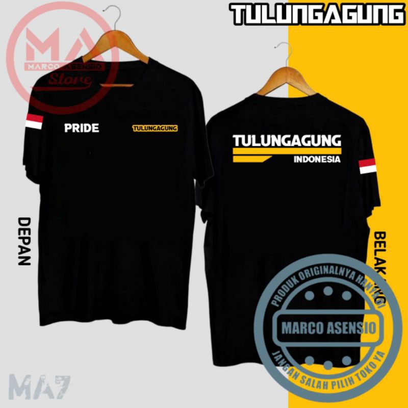 KAOS PREMIUM FASHION PRIA MAUPUN WANITA DESAIN TULISAN PRIDE TULUNGAGUNG INDONESIA | MA7 JTR