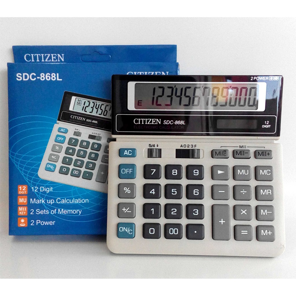 

Calculator Citizen SDC 868L Original / Kalkulator Desktop Meja Kantor