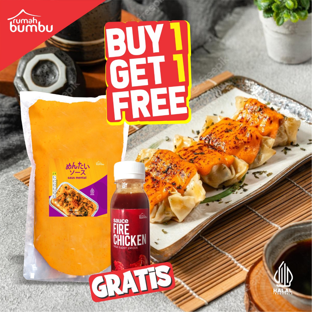 

Promo Terbatas!! Saus Mentai 1kg GRATIS Saus Fire Chicken Premium Halal Termurah