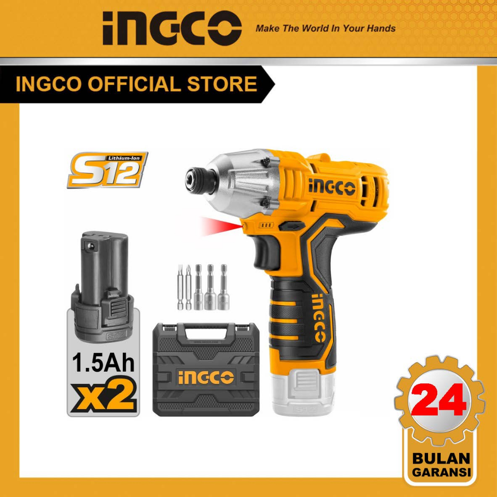 (INGCO) - MESIN IMPACT DRIVER CORDLESS 12V INGCO CIRLI1201