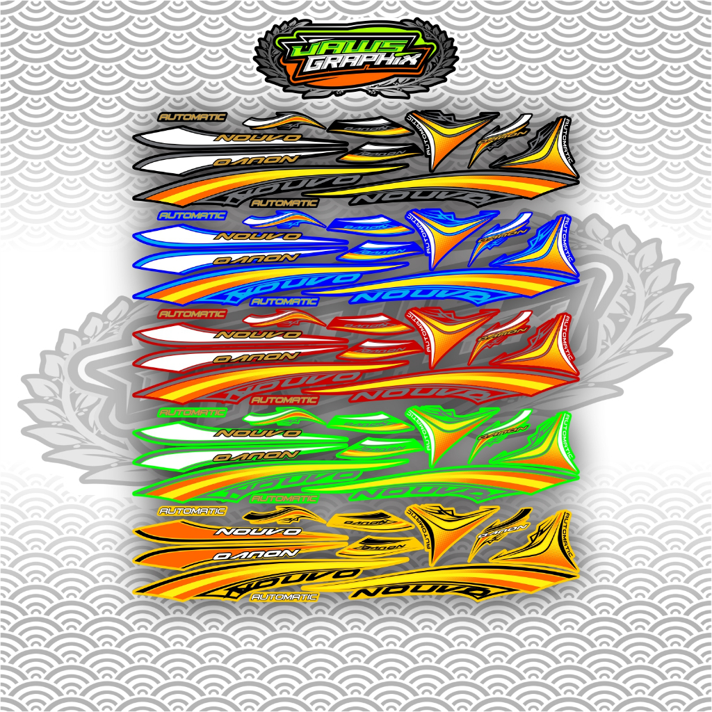 STRIPING NOUVO GRAFISH nouvo lele / STICKER NOUVO GRAFISH nouvo lele