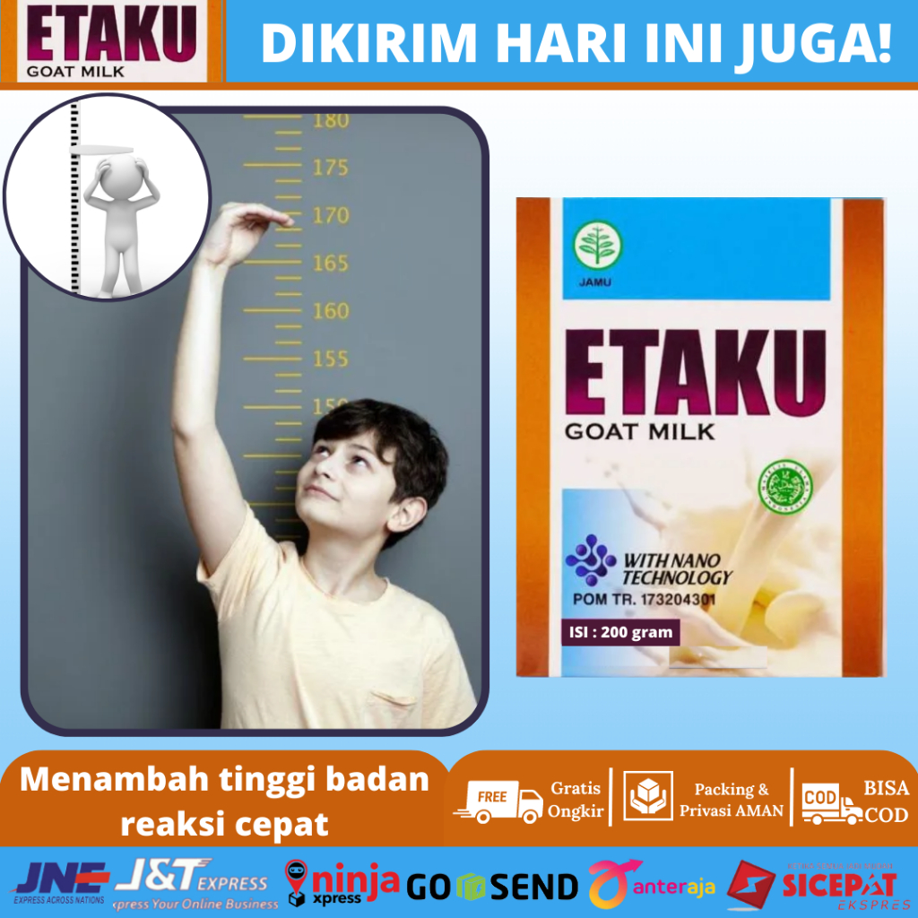 

Susu Obat Peninggi Badan - Peninggi Herbal Naik 5-15cm - Bantu Tinggiin Badan - Susu Peninggi Badan Tercepat Umur 6 7 8 9 10 Tahun Dan Dewasa - Suplemen Vitamin Penambah Tinggi Badan - Obat Peninggi Badan Untuk Anak Dan Dewasa - SUSU ETAKU 100% Original