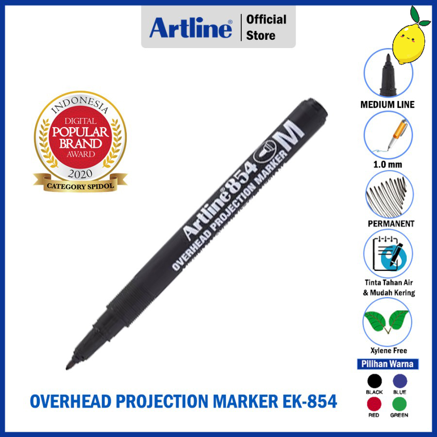 

Artline Spidol OHP OPM (1.0mm) Permanent Marker EK-854