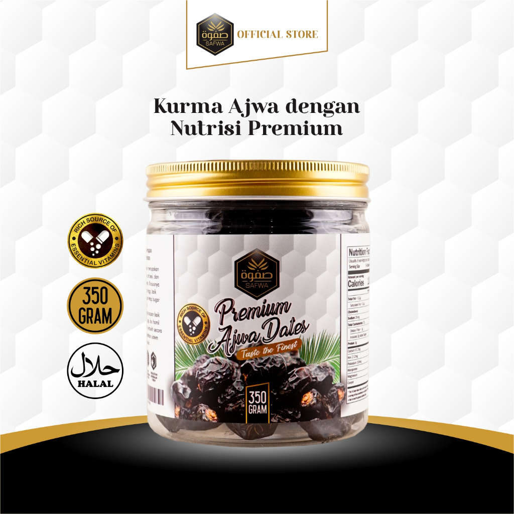 

Safwa Kurma Premium Ajwa Dates 350 gr Organic