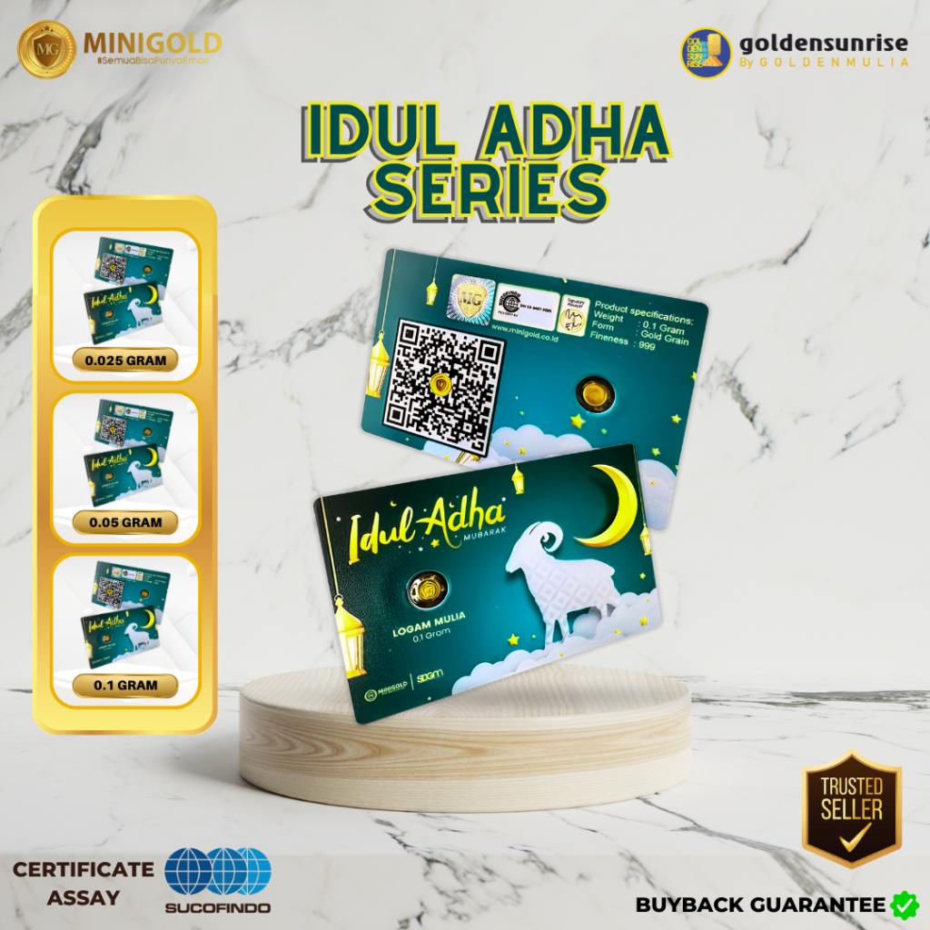 Golden Sunrise MINI GOLD Gift Series Idul Adha 0.025 gr 0.05 gr 0.1 gr