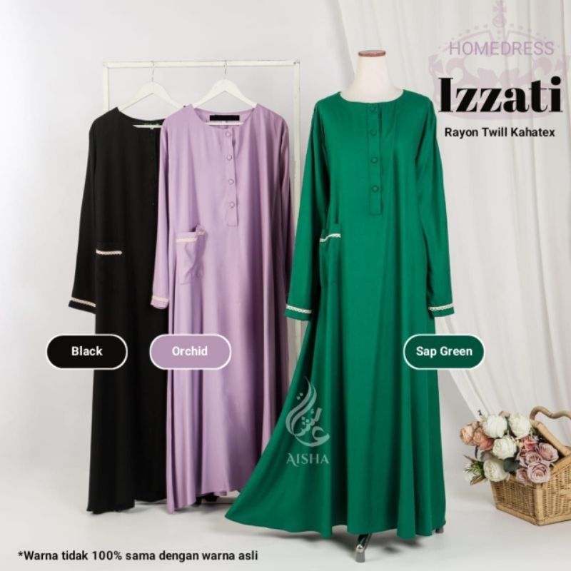HOMEDRESS IZZATI / HOMEDRESS LENGAN PANJANG / HOMEDRESS RAYON / BAJU DASTER / DASTER LENGAN PANJANG 