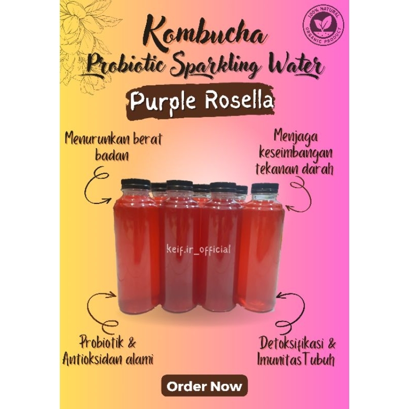 

KOMBUCHA, Probiotik Sparkling Water, PURPLE ROSELLA 250ml