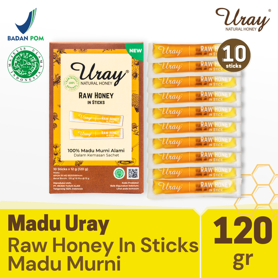 

[BPOM] Madu Uray Raw Honey In Sticks 120 gr - Madu Murni - Madu Hutan