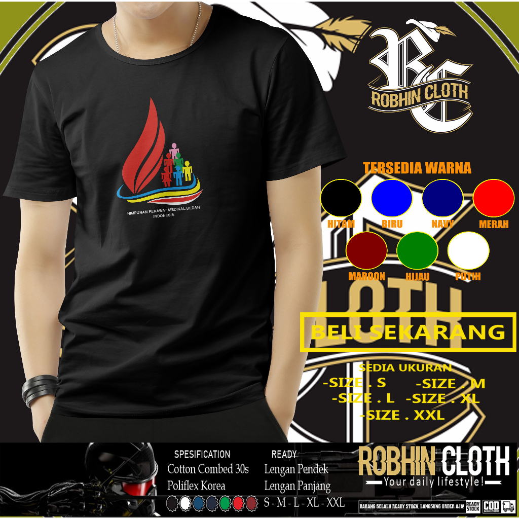 Kaos Baju HIPMEBI Himpunan Perawat Medical Bedah Indonesia Kaos Distro Kesehatan