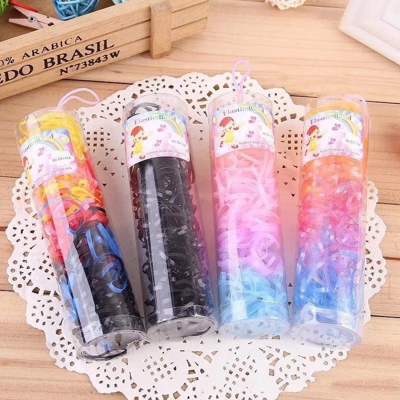 KARET IKAT RAMBUT KARET JEPANG TABUNG POLOS GELANG