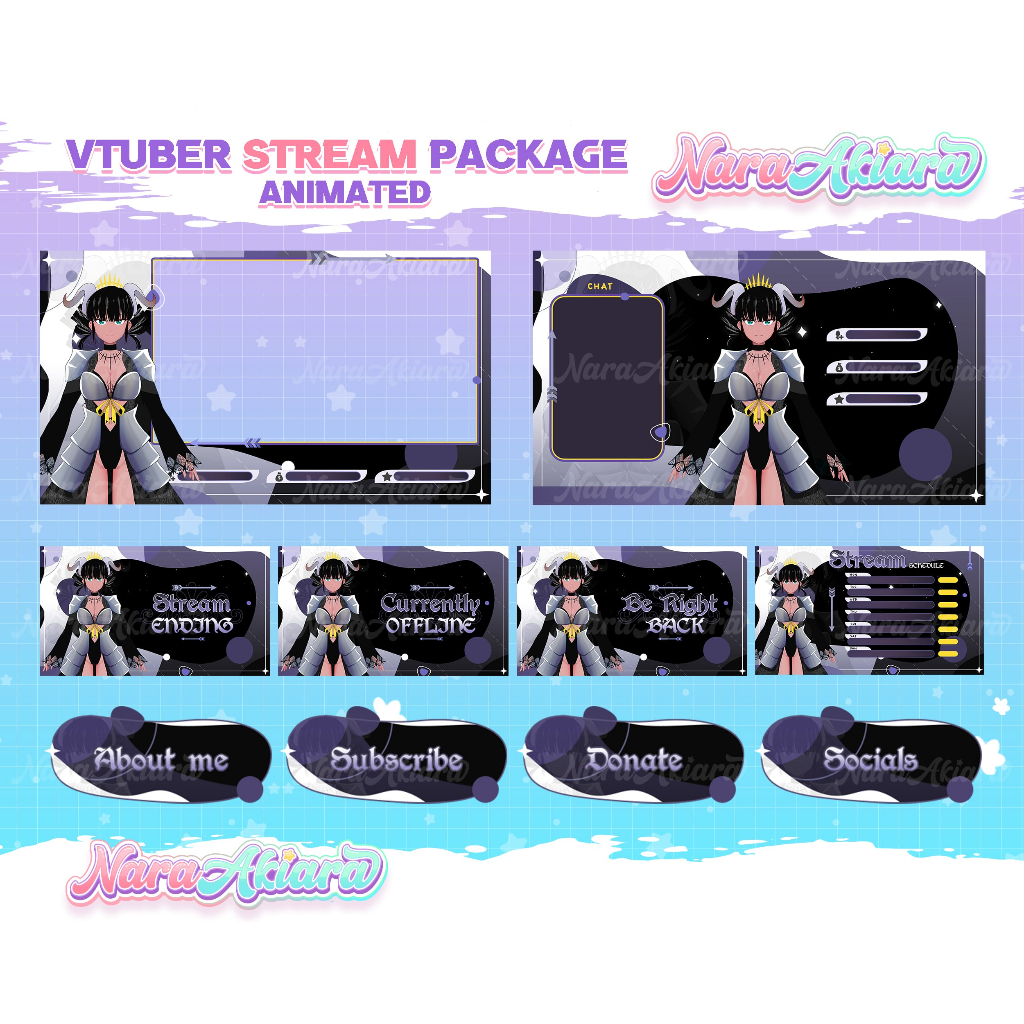 Overlay Streaming Paket Lengkap untuk Penyiaran Anda, Perangkat Lunak Streaming, Paket Profesional S