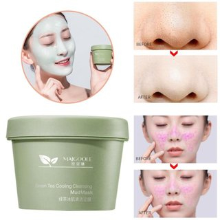 【BPOM】Maigoole Green Tea Clay Mask Masker Wajah Green Tea Pore Clean Clay Mask - 100gr