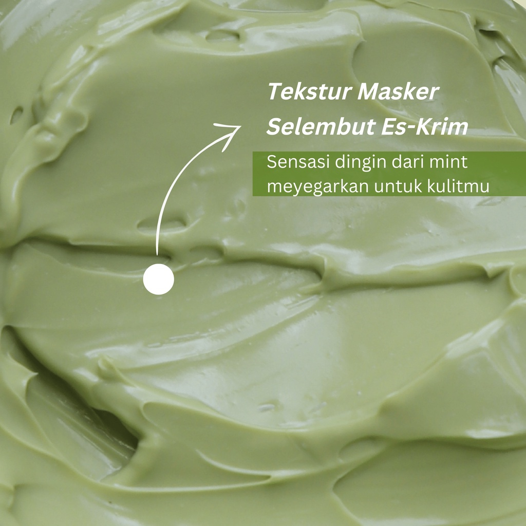 [BPOM] FEALI Green Tea Clay Mask Masker Wajah Green Tea Pore Clean Clay Mask - 100gr