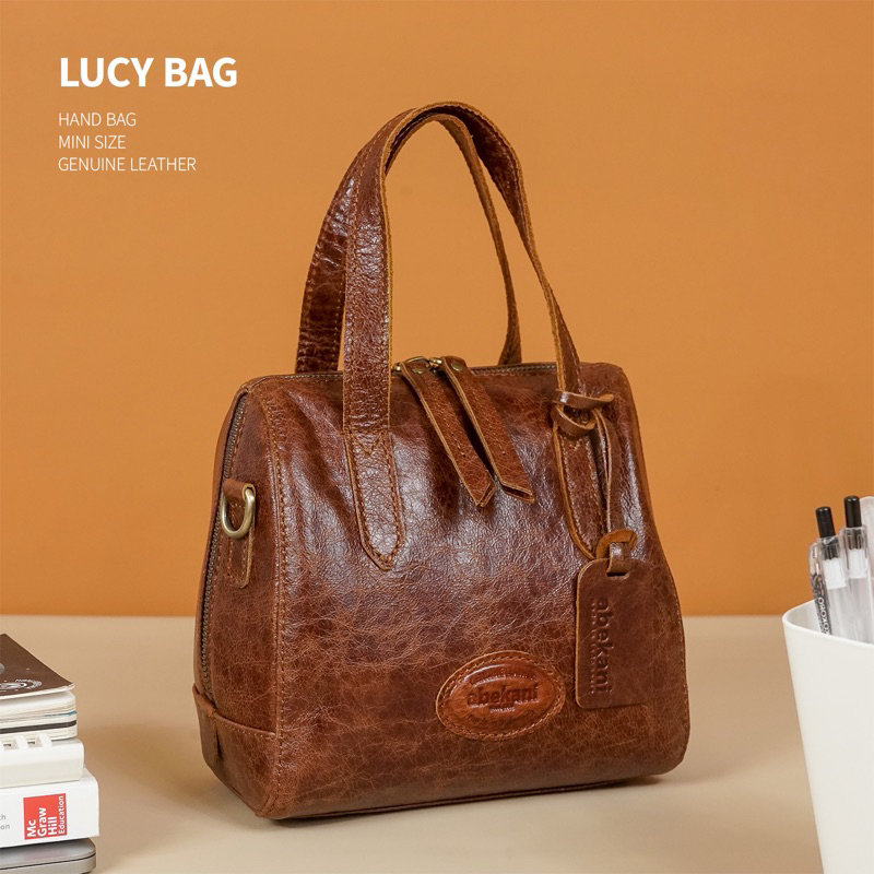 ABEKANI LEATHER Tas Kulit Wanita LUCY BAG Tas Handle Hand Bag Tas Selempang Sling Bag Tas Kerja  Kul