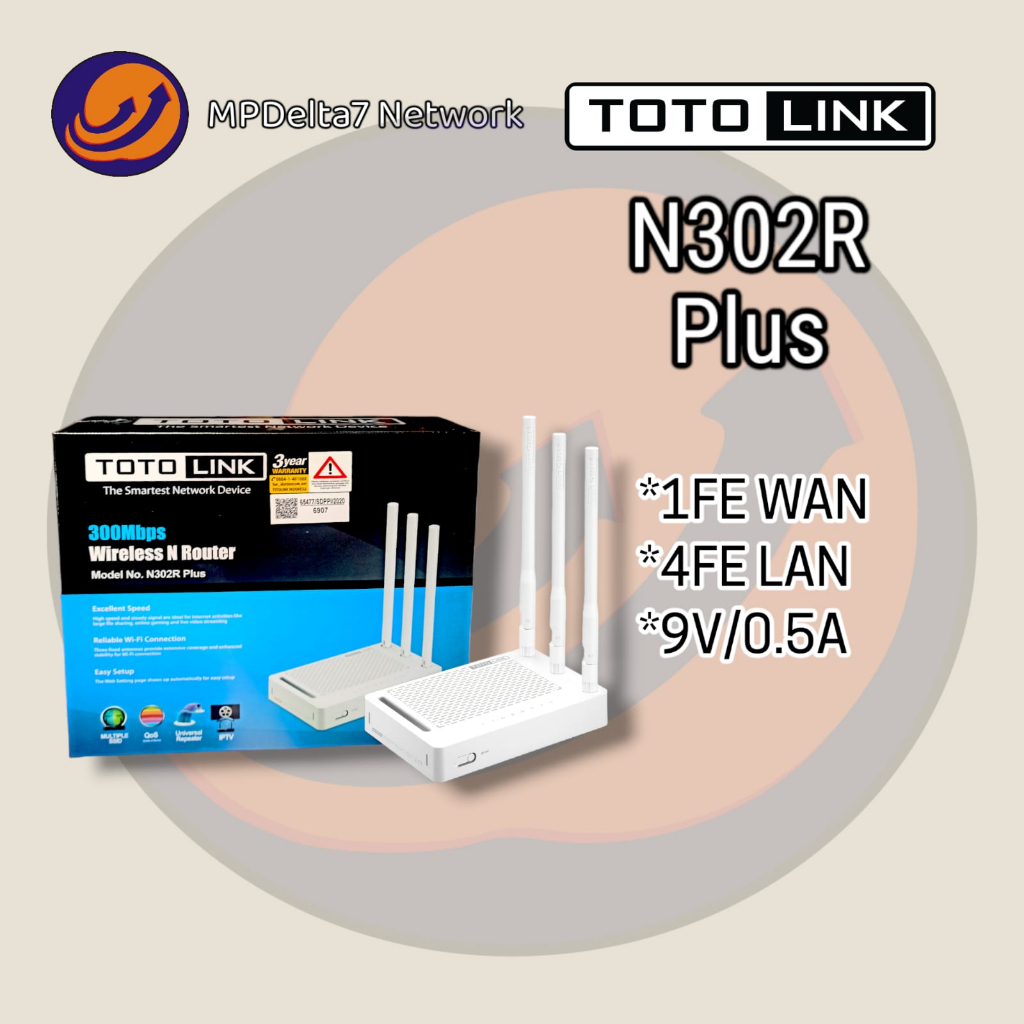 Totolink N302R Plus 300Mbps Wireless N Router