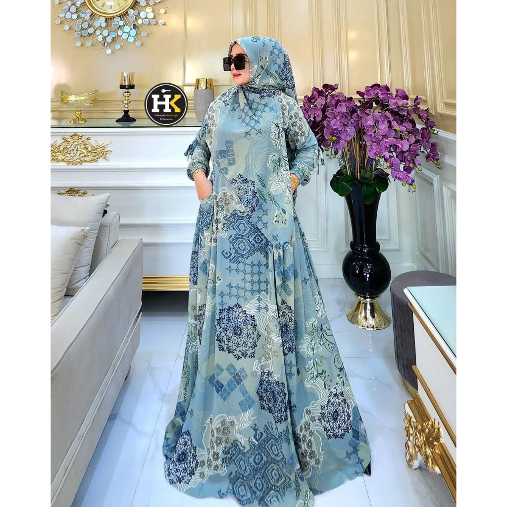 Anggun Set Scraf Series Vol 2 HK By Dermawan ORI Hijab Gamis Syari Kekinian BestSeller Terlaris Term
