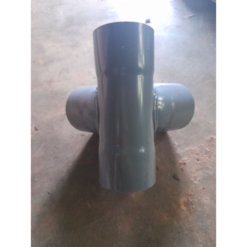 RB Tee 4 way uk.2- 2.5 inchi konektor pipa 4 arahsambungan pipa fitting pvc elbow 4 way
