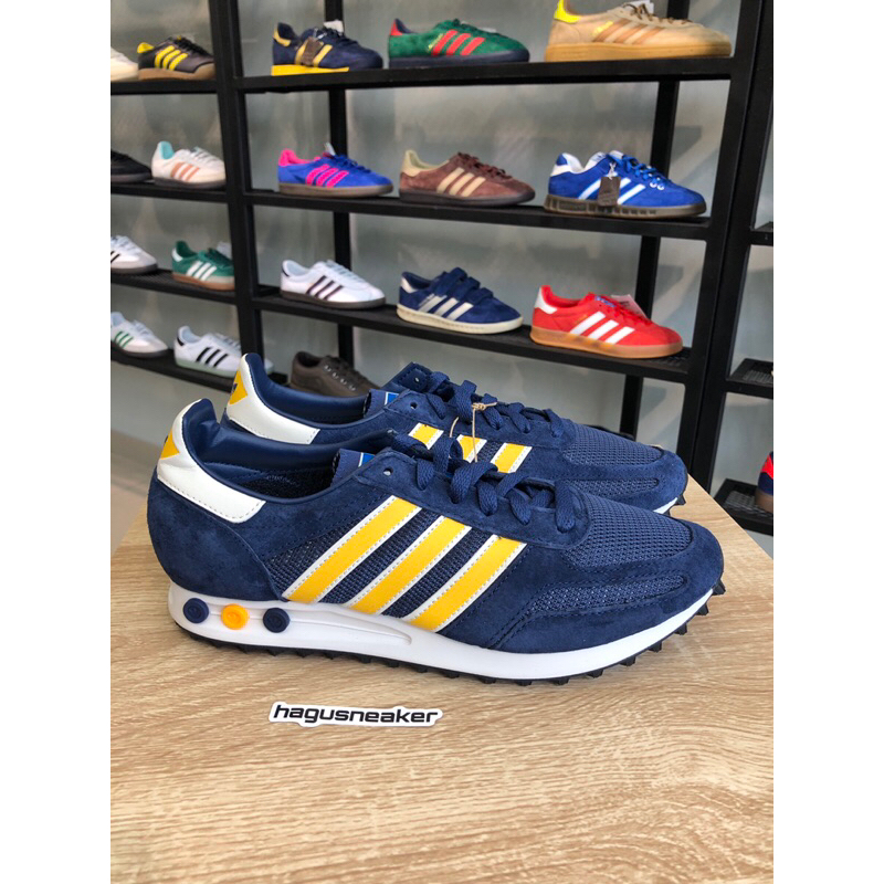 ADIDAS LA TRAINER S [BLUE/YELLOW] #ID4632 HAGUSNEAKER GARANSI 100% ORIGINAL