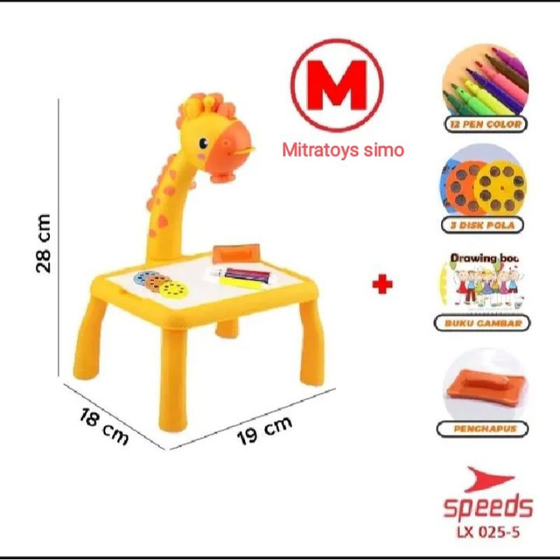 Mainan Meja Belajar Proyektor Ss 1555 / Mainan Meja Belajar LED / Mainan Edukasi / Mainan Meja Gamba