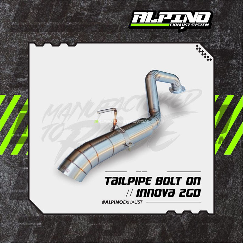 TAILPIPE BOLT ON FORTUNER VNT VRZ INNOVA REBORN BY ALPINO EXHAUST