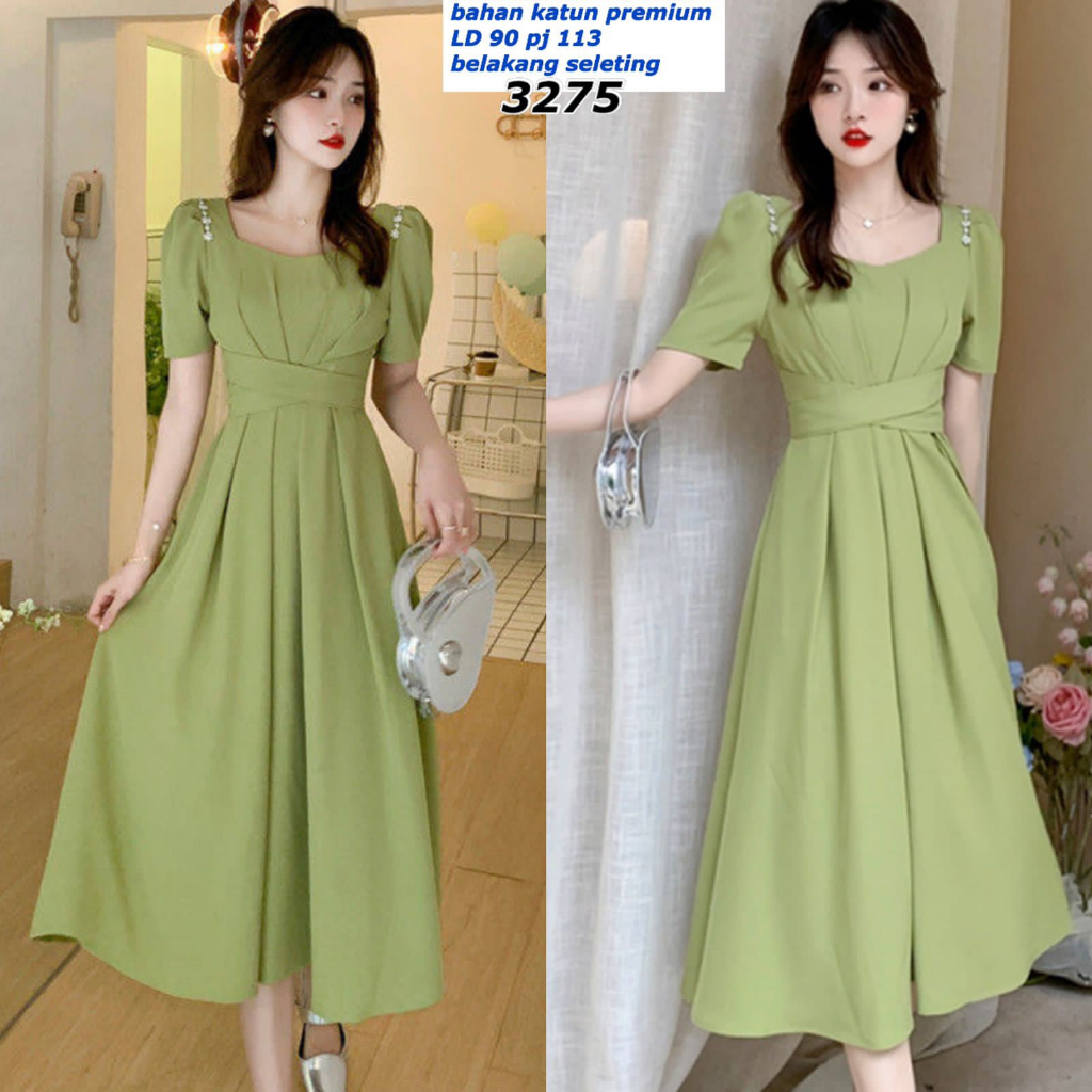 Dress Polos Lengan Pendek| Bahan Katun Import