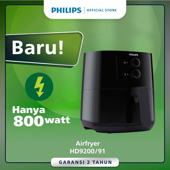 Philips HD9200/91 HD 9200 Air Fryer Low Watt 800 Watt Rapid Air
