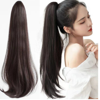 Ponytail - Jepitan Cepol Rambut Lurus - Jepit Rambut Palsu