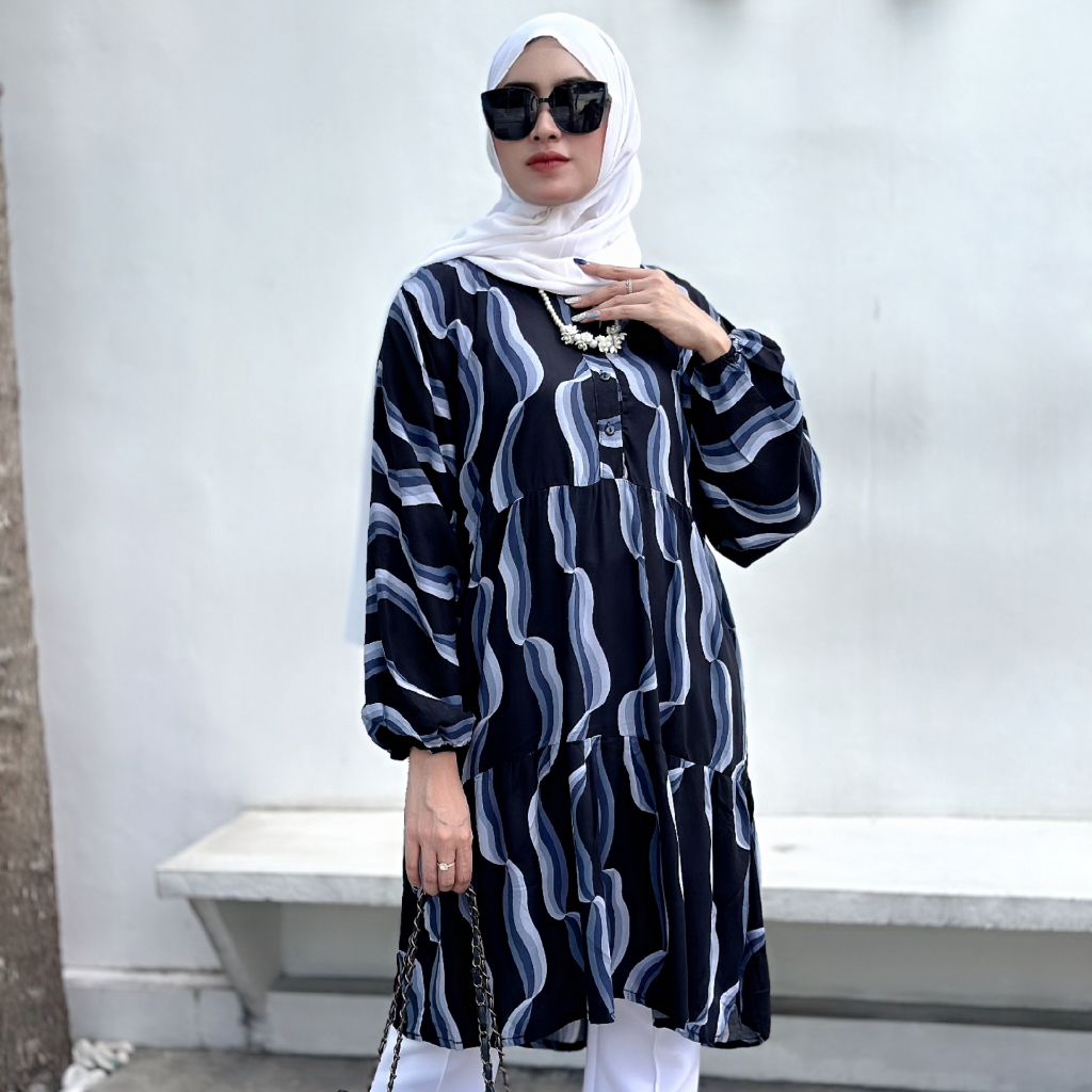 BAJU ATASAN WANITA BLUSE TUNIK LENGAN PANJANG KEKINIAN BAHAN KUALITAS PREMIUM