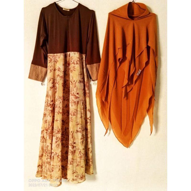 Gamis set yodizen syari khimar sarkis