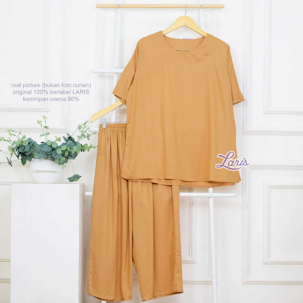 JUMBO | LD 120 130 140 Alula Celana 7/8 Setelan Pendek Baju Tidur Oblong Bahan Rayon Premium Oneset 