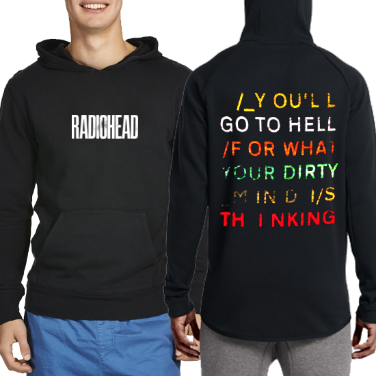 Radiohead Everything Hoodie Pullover | Jumper Hoodie | Casual Hoodie Bahan Cotton Fleece