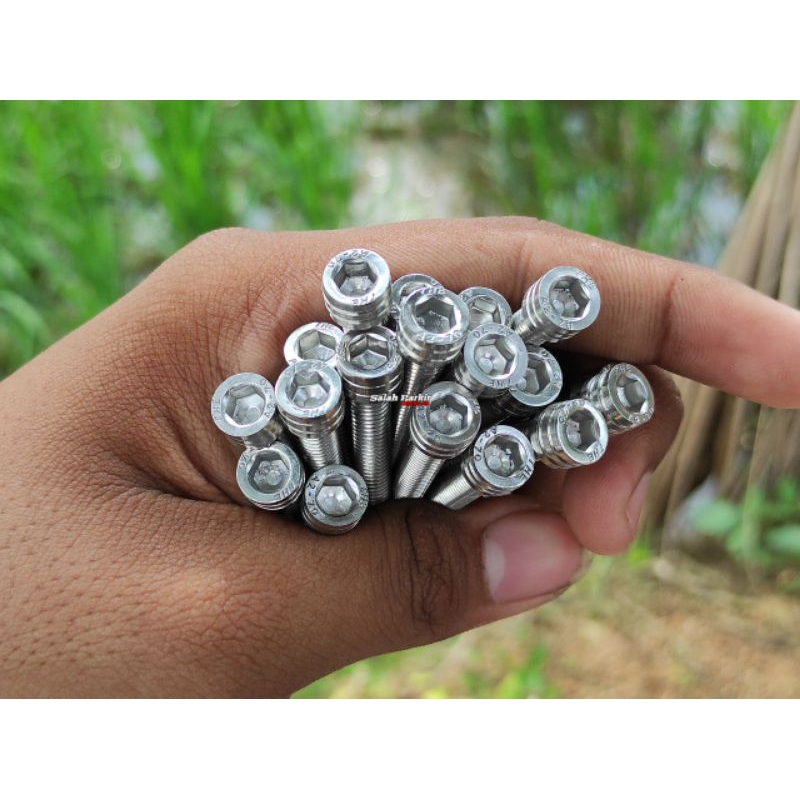 Baut L  Stainlis Bubut Bak Kopling & Magnet baut bak kanan kiri stainlist cb cb100 cb125 gl gl100 gl
