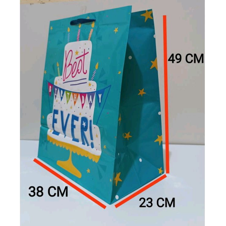 

Paperbag Motif HBD Kue Beat Ever size 38 x 23 x 49 ( P x L x T)